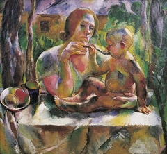 Tea in the Summer Garden (Mother's Son) by Vilmos Aba-Novák