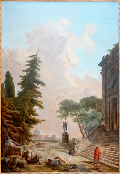 Terrasse d'un palais à Rome by Hubert Robert