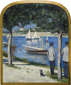 The bank of the Seine at Petit Gennevilliers by Gustave Caillebotte