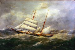 The brigantine 'L'Avennire' by Edmond Victor Charles Adam