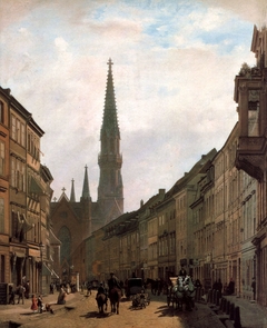 The Brüderstraße in Berlin by Eduard Gaertner