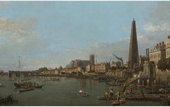 The City of Westminster from River Thames near the York Water Gate by Canaletto