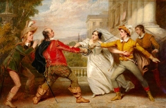 The Duel between Sir Toby and Sebastian (from William Shakespeare's 'Twelfth Night', Act IV, sc.i) by George Clint