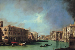 The Grand Canal near the Rialto, Looking North by Canaletto