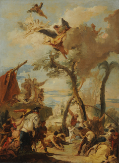 The Hebrews collecting manna in the desert by Giovanni Battista Tiepolo