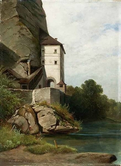 The Klausen-Gate of Salzburg from the city side by Josef Mayburger