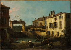 The Lock at Dolo by Canaletto