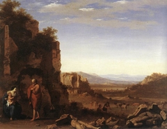 The Rest on The Flight into Egypt by Cornelius van Poelenburgh