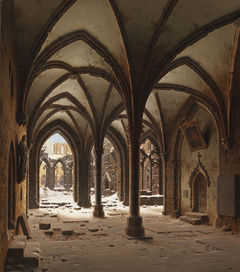 The Ruins of Walkenried Abbey in Winter by Carl Hasenpflug