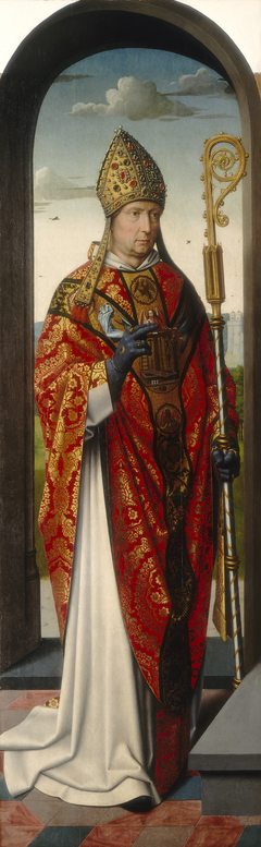 The Saint Anne Altarpiece: Saint Nicholas [left panel] by Anonymous