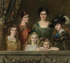 The six daughters of Charles E. H. Boissevain and his wife Maria Barbera Pijnappel by Thérèse Schwartze