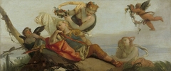 The Sleeping Rinaldo Crowned with Flowers by Armida (formerly entitled Sleeping Mars) by Francesco Zugno