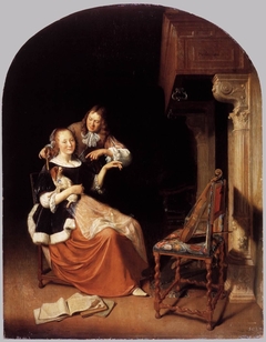 The Unmusical Dog by Pieter Cornelisz van Slingelandt