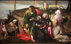 The Virgin fainting as Christ is carried to his grave by Lorenzo Lotto