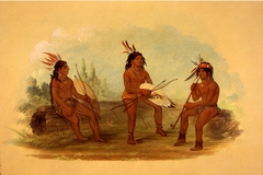 Three Young Chinook Men by George Catlin