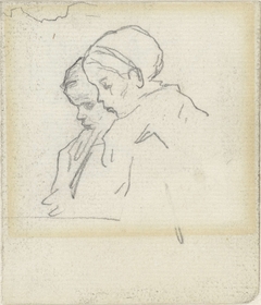 Twee kinderen, van opzij by Jacob Maris