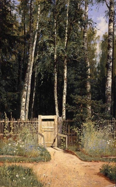 У калитки. Сиверская by Ivan Shishkin