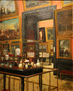 Une Vitrine au musée du Luxembourg by Joseph Louis Cornier-Miramont