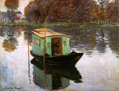 The Studio Boat by Claude Monet