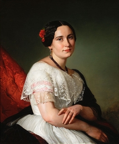 Portrait of Katarzyna Jahn, artist's sister by Józef Simmler