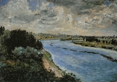 Chalands sur la Seine by Auguste Renoir