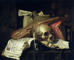 Vanitas still life by N.L. Peschier