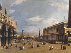 Venice: The Piazzeta and San Marco Library by Canaletto