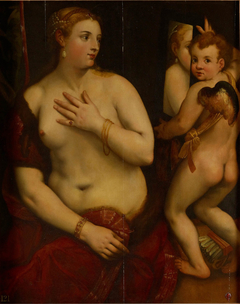 Venus and Cupid with a Mirror by Anonymous