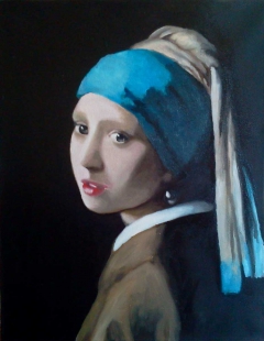 Vermeer's Girl with the Pearl Earring Reproduction by Tammy Lindecke