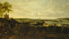 View of Greenwich and the River Thames from Greenwich Park by British School