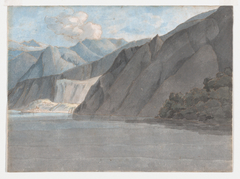 View of Lake Como with Monte Leoni by Francis Towne