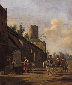 View of the City Wall and St. Pantaleon's, Cologne by Gerrit Adriaenszoon Berckheyde