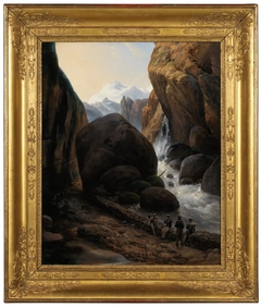 Wanderers Pausing in the Alps by Horace Vernet