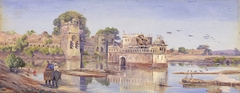 'Water Palace – Chitore. India. Decr. 1878' by Marianne North