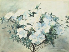 White Azaleas - Francis Edward James - ABDAG002995 by Francis Edward James