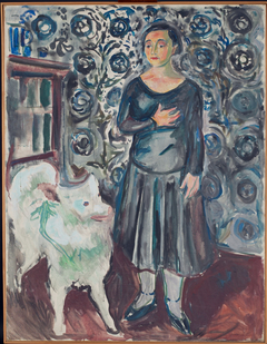 Woman with Samoyed by Edvard Munch