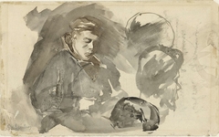 Zittende jongen by George Hendrik Breitner