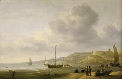 A Beach Scene near Scheveningen by Charles Brooking