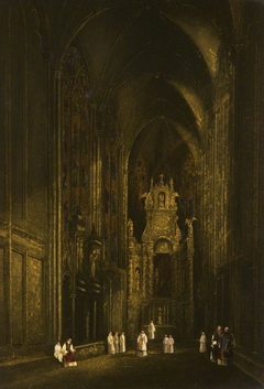 A Cathedral Interior by manner of David Roberts