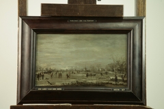 A Frozen River with Skaters by Aert van der Neer