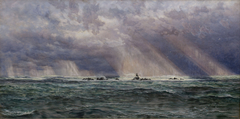 A North West Gale off the Longships Lighthouse by John Brett