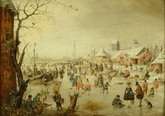 A scene on the Ice by Hendrick Avercamp