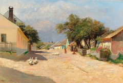 A village road in the summer midday sun by Olga Wisinger-Florian