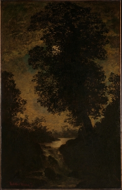 A Waterfall, Moonlight by Ralph Albert Blakelock