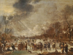 A Winter Scene by Aert van der Neer