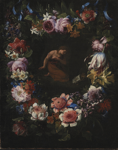 A Wreath of Flowers by Carel de Vogelaer