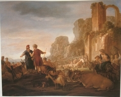 Abraham gives Lot the choice of the surrounding country by Claes Corneliszoon Moeyaert