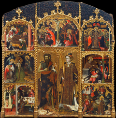 Altarpiece of Saint John the Baptist and Saint Stephen by Master of Badalona