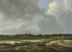 An extensive landscape with grain fields, Heemstede beyond by Jacob van Ruisdael