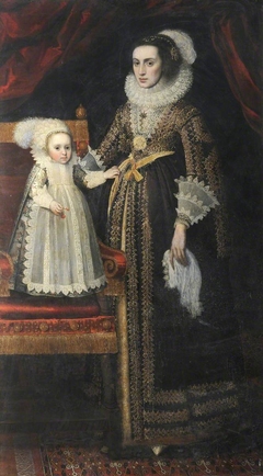 An Unknown Lady and Child by Anonymous